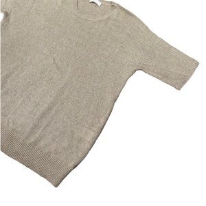 Oak & Fort beige short sleeve light sweater